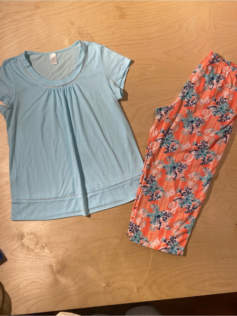 Adonna Light Blue Sleepwear Pajama Set Small (SH)